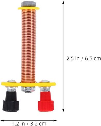 ملف لولبي كهربائي على شكل حرف T 2.55X1.25X0.59In لمجموعة تجارب الفيزياء، أداة تعليمية لعروض الدوائر الكهربائية وتعلم الطلاب in Saudi Arabia