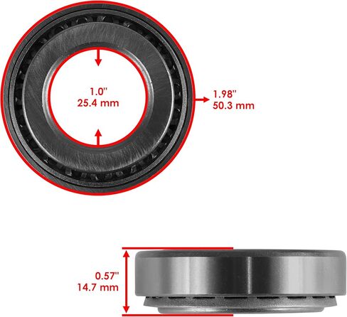 Caltric 00145555 21245800 Tapered Roller Bearings Compatible with Ariens Gravely EverRide Mowers in Kuwait
