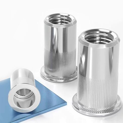 M5 Rivet Nut Stainless Steel 304 Finish Flat Head Rivnut Threaded Insert Nut, Pack of 50 in Saudi Arabia