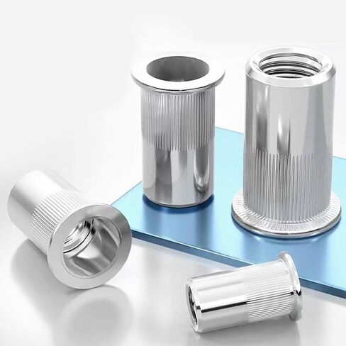 M5 Rivet Nut Stainless Steel 304 Finish Flat Head Rivnut Threaded Insert Nut, Pack of 50 in Saudi Arabia