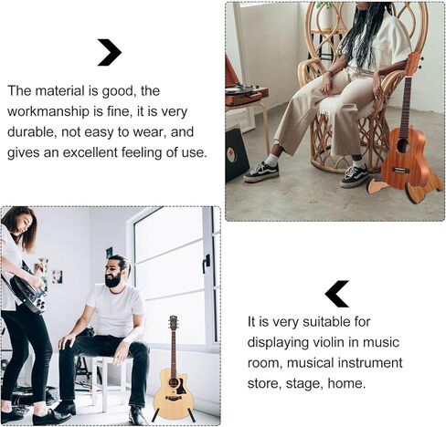 Kisangel Portable Foldable Violin and Guitar Stand Compact Vertical Storage Rack Frame Stable Design for Acoustic Electric Bass Instruments in Saudi Arabia