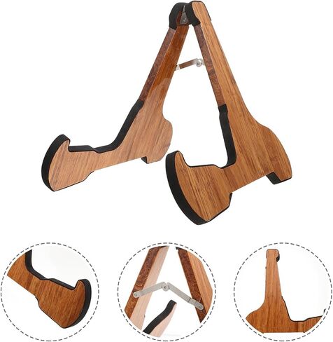 Kisangel Portable Foldable Violin and Guitar Stand Compact Vertical Storage Rack Frame Stable Design for Acoustic Electric Bass Instruments in Saudi Arabia