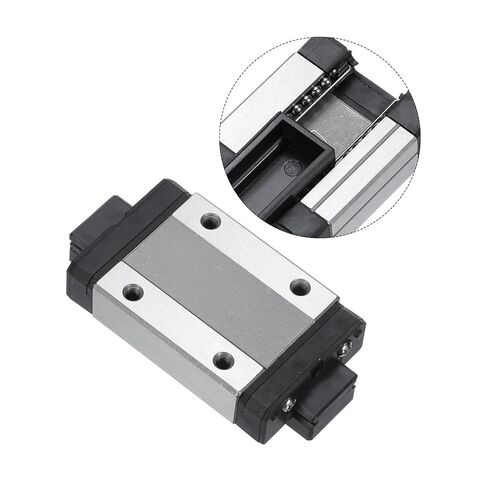 uxcell MGN12H Stainless Steel Sliding Carriage Block with Plastic Anti-Fall Strip for 12mm MGN12 Linear Motion Slide Rail Guide, Black in Kuwait
