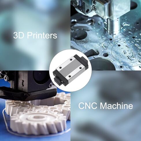 uxcell MGN12H Stainless Steel Sliding Carriage Block with Plastic Anti-Fall Strip for 12mm MGN12 Linear Motion Slide Rail Guide, Black in Kuwait