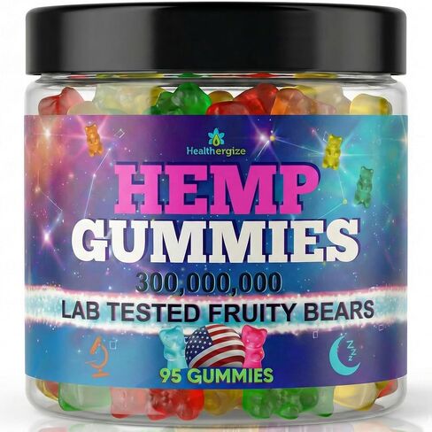 Hemp Gummies for Sleep and Relaxing Calm-Fruity Gummy Bear Candy Edibles-Made in USA-95 Gummies in Kuwait