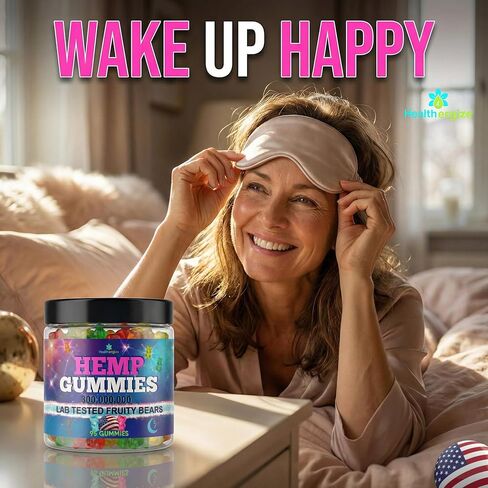 Hemp Gummies for Sleep and Relaxing Calm-Fruity Gummy Bear Candy Edibles-Made in USA-95 Gummies in Kuwait
