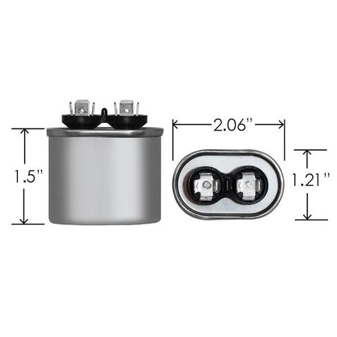 4 MFD 370 Volt VAC Oval Run Capacitor, Replaces POC4 TOC4 O4370 O4-370 in Kuwait