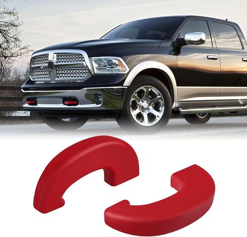 Tow Hook Covers for RAM 1500 Classic 2009-2025 Warlock & Rebel, U-Shape Tow Hooks Compatible with RAM 1500 Rebel & Warlock Accessories |Red (Not Fit for J-Shape Tow Hooks) in Kuwait