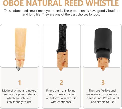 Natural Oboe Reed Single Piece Lightweight Reed for Oboe Players Professional Instrument Accessory Suitable for Wind Instruments and Orchestra Use Random Color in Saudi Arabia