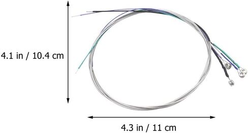 Luxshiny 4pcs Metal Strings Replacement with Nickel-chrome Wound for Practice and Professional Use Standard Tension Accessories for Stable Tone and Use in Kuwait
