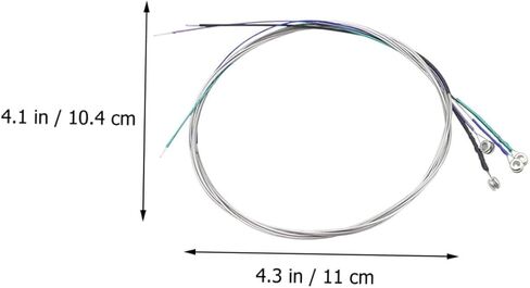 Luxshiny 4pcs Metal Strings Replacement with Nickel-chrome Wound for Practice and Professional Use Standard Tension Accessories for Stable Tone and Use in Kuwait