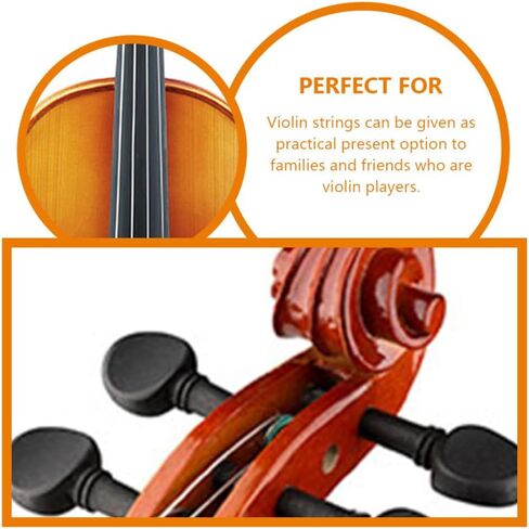 Luxshiny 4pcs Metal Strings Replacement with Nickel-chrome Wound for Practice and Professional Use Standard Tension Accessories for Stable Tone and Use in Kuwait