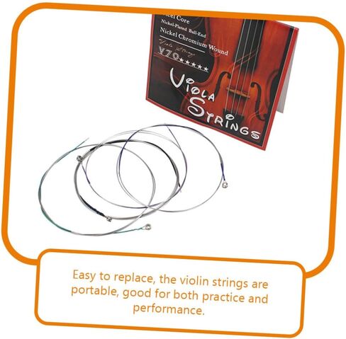 Luxshiny 4pcs Metal Strings Replacement with Nickel-chrome Wound for Practice and Professional Use Standard Tension Accessories for Stable Tone and Use in Kuwait