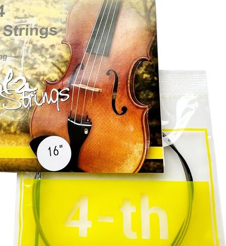 4pcs/set Steel Core Al-Mg Chrome Alloy Winding Viola Strings for 16" Scale Violas in Saudi Arabia