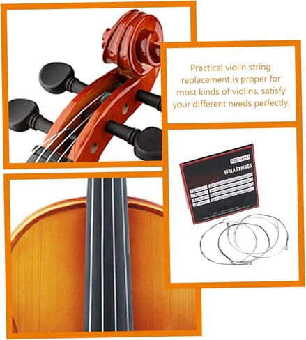 Generic 4pcs Nickel-chromium Strings Replacement Metal Core Strings for Beginners and Professionals Sound Easy to Replace Suitable for Violas in Saudi Arabia