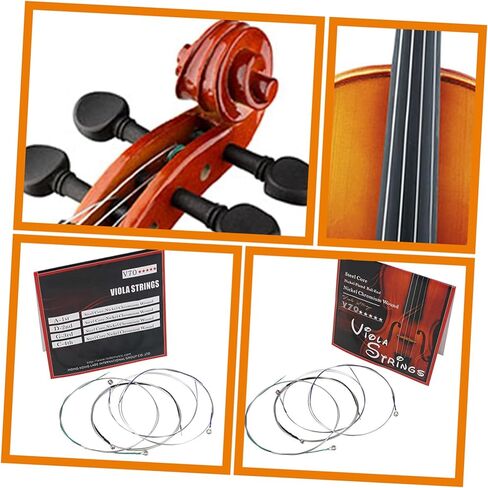 Generic 4pcs Nickel-chromium Strings Replacement Metal Core Strings for Beginners and Professionals Sound Easy to Replace Suitable for Violas in Saudi Arabia