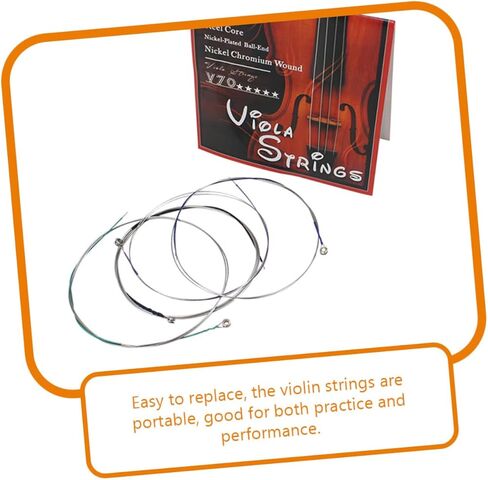 Generic 4pcs Nickel-chromium Strings Replacement Metal Core Strings for Beginners and Professionals Sound Easy to Replace Suitable for Violas in Saudi Arabia