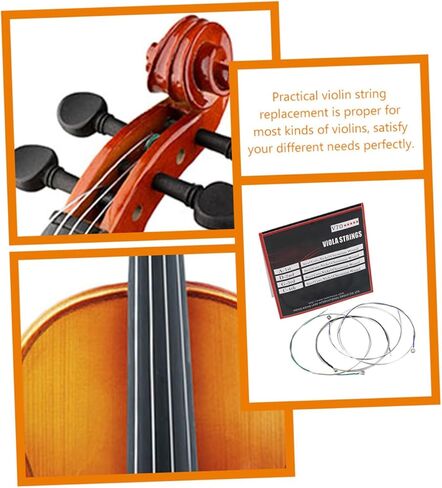Totority 4pcs Metal Strings Replacement for Beginners and Professionals Nickel-chrome Wound Strings with Balanced Tone Sound and Comfortable Play for Violas in Saudi Arabia