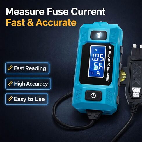 Automotive Electrical Tester for Circuit Diagnostics, 20A 48V Current Tester, Car Relay Fuse Checker with Backlit Screen and Work Light, Fuse and Relay Circuit Checker in Saudi Arabia