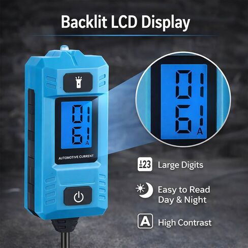 Automotive Electrical Tester for Circuit Diagnostics, 20A 48V Current Tester, Car Relay Fuse Checker with Backlit Screen and Work Light, Fuse and Relay Circuit Checker in Saudi Arabia