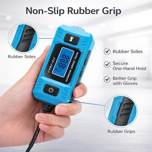 Automotive Electrical Tester for Circuit Diagnostics, 20A 48V Current Tester, Car Relay Fuse Checker with Backlit Screen and Work Light, Fuse and Relay Circuit Checker in Saudi Arabia