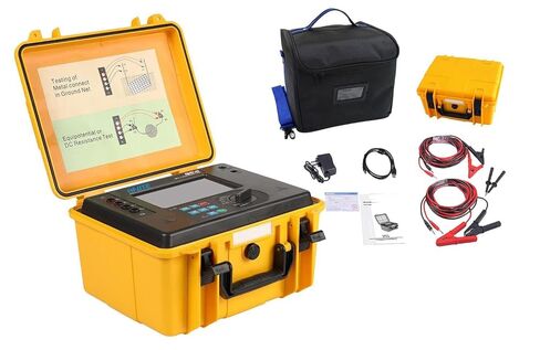 Intelligent Equipotential Connection Reistance Tester DC Low Resistance Meter with Precision Four-Wire Method Resistance Measurement 6 Gears 0.3Ω 3Ω 30Ω 300Ω 3kΩ 30kΩ 400 Groups Memory USB Interface in Saudi Arabia