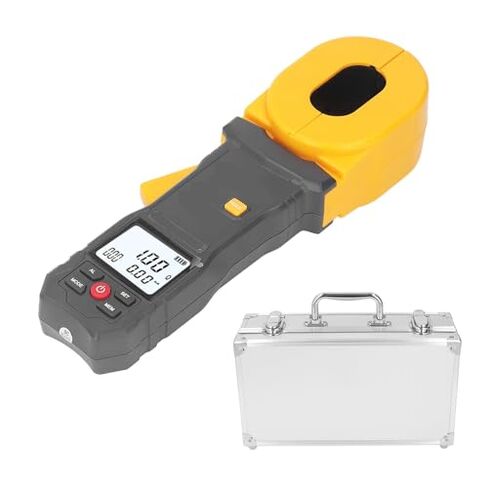 Digital Ground Resistance Meter, LCD Clamp Tester for Earth Resistance, 0.001Ω Precision for Telecommunications and Electrical Applications, Reliable Current Meter in Saudi Arabia