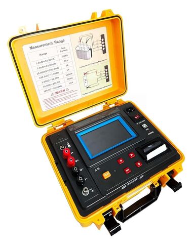 Transformer Winding DC Resistance Tester Transformer DC Resistance Meter with Built-in Printer Touch Screen Resistance 1.0uΩ~50.00kΩ Output Voltage 24V Test Current Gear AUTO 10A 5A 1A 100mA 10mA 1mA in Saudi Arabia