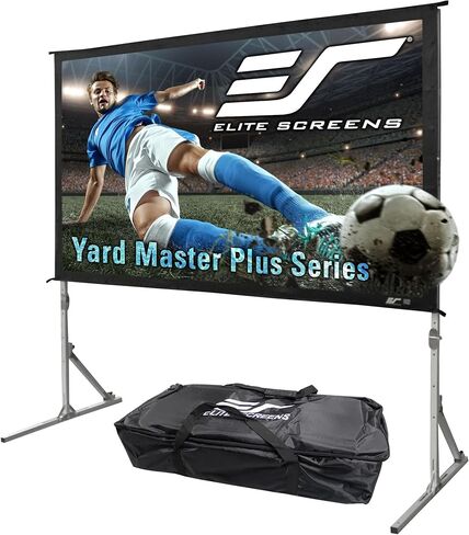 Elite Screens Yard Master Plus, 120-INCH 16:9 Height Setting Adjustable Portable Projector Screen, 4K HD Outdoor Indoor Movie Theater Front Projection, US Based Company 2-YEAR WARRANTY, OMS120H2PLUS in Kuwait