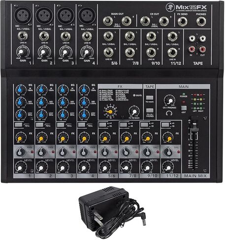 Audiosavings Bundle: (2) Rockville BPA15 15" 800W Speakers+ (1) Mackie Mix12FX Mixer w/FX+ (2) RVSS2 Stands w/Bag+ (1) RWM1203VH Dual Mic+ (2) RCXMB20B 20' XLR-TRS Cables (7 Items) in Saudi Arabia
