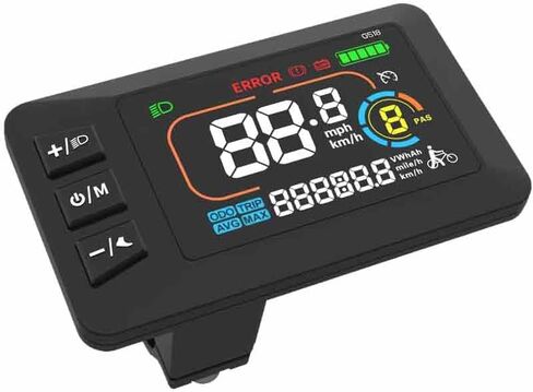 دراجة كهربائية عرض JN G518 شاشة LCD ذكية لوحة عدادات للدراجة الكهربائية مع موصل SM 24-72 فولت شاشة LCD ملونة ذكية لوحة عدادات Ebike سكوتر الملحقات in Kuwait