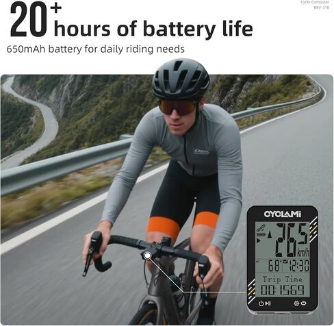 Bike Computer Wireless - 5-Satellite GPS Cycling Speedometer | 2.4" Sun-Readable Screen | 50g Ultralight | 20+H Battery IPX7 Waterproof Bicycle GPS for Road/MTB Bikes in Kuwait