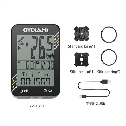 Bike Computer Wireless - 5-Satellite GPS Cycling Speedometer | 2.4" Sun-Readable Screen | 50g Ultralight | 20+H Battery IPX7 Waterproof Bicycle GPS for Road/MTB Bikes in Kuwait