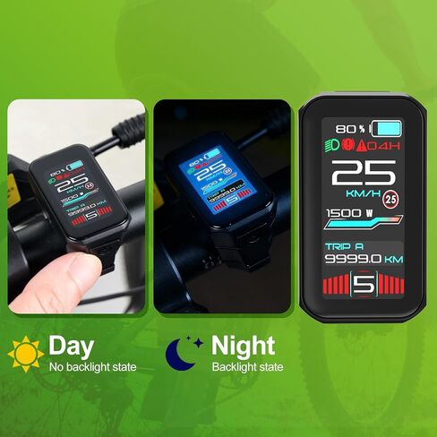 VD18MT Color Touch Screen Display for Bafang UART Version Hub Motor G020 G062 G0900–IP67 Waterproof& 0-9 PAS Levels Ebike in Saudi Arabia