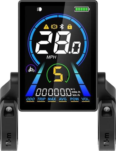 شاشة LCD للدراجة الإلكترونية، شاشة كبيرة 3.5 بوصة، متوافقة مع محركات Bafang UART Mid & Hub (BBS02، BBS-HD، G020 G062)، التحكم في تطبيق Bluetooth، لوحة مفاتيح منفصلة، ​​موصل أنثى 5 Pin M5، (بروتوكول UART) in Saudi Arabia