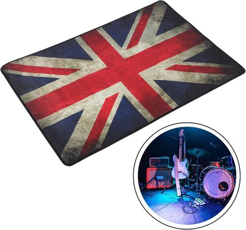 Drum Rug Non-Slip Soundproof Mat 80x120cm Vintage Union Jack Floor Carpet Thickened Reusable Instrument Supply Rug for School Drum Practice and Percussion Accessories in Saudi Arabia