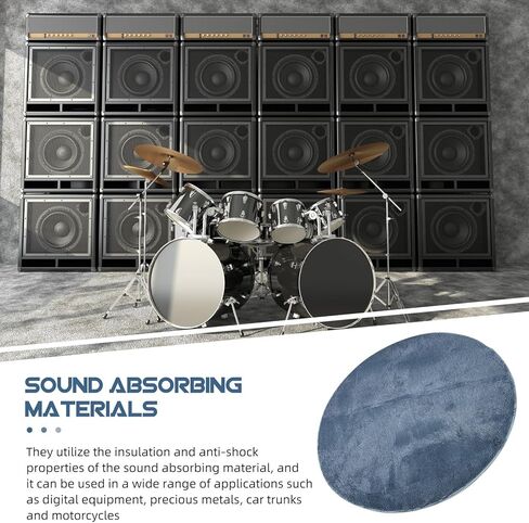 Drum Soundproof Rug Mat 1.2m Diameter Anti-Skid Acoustic Cushion Noise Reduction Pad for Home Studio Floor Isolation in Saudi Arabia