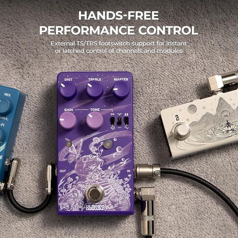 Gnash Dual-Channel Analog Distortion Guitar Effects Pedal, Series/Parallel High-Gain Drive with Wavefolder & Mid-Cut, True Bypass, Fully Analog Through-Hole Circuitry for Modern & Vintage Tones in Kuwait