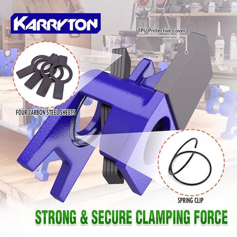 3/4 Inch Heavy Duty Pipe Clamps for Woodworking, H-Style Wood Gluing Clamps w/Foot Pads, Adjustable Pipe Clamp Tool for Furniture, Cabinet Making & DIY Projects (Set of 4) in Kuwait