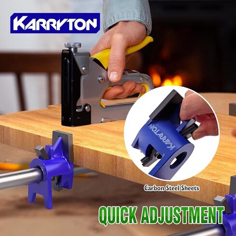 3/4 Inch Heavy Duty Pipe Clamps for Woodworking, H-Style Wood Gluing Clamps w/Foot Pads, Adjustable Pipe Clamp Tool for Furniture, Cabinet Making & DIY Projects (Set of 4) in Kuwait