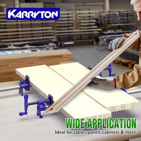 3/4 Inch Heavy Duty Pipe Clamps for Woodworking, H-Style Wood Gluing Clamps w/Foot Pads, Adjustable Pipe Clamp Tool for Furniture, Cabinet Making & DIY Projects (Set of 4) in Kuwait