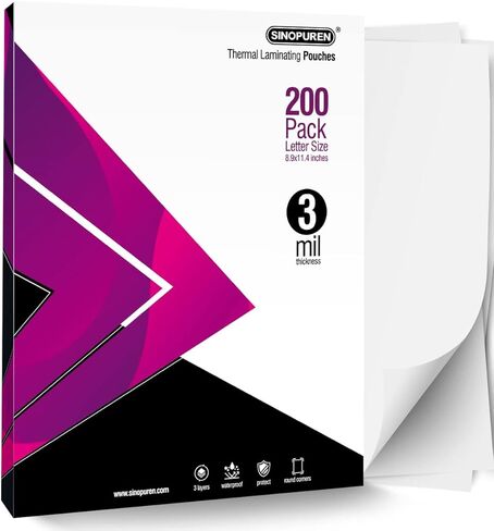 Laminator Machine, SINOPUREN Laminating Machine, Thermal Lamination 9-inch Quick 1min Warm-up JamFree-Tech Personal Lamination Work with 3mil 4mil 5mil Pouches, School/Office/Home use, White in Saudi Arabia