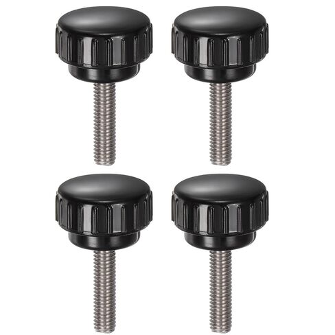 #US 4pcs Knurled Clamping Knobs M6 X 25mm 304 Stainless Steel Thread 25mm Head in Saudi Arabia