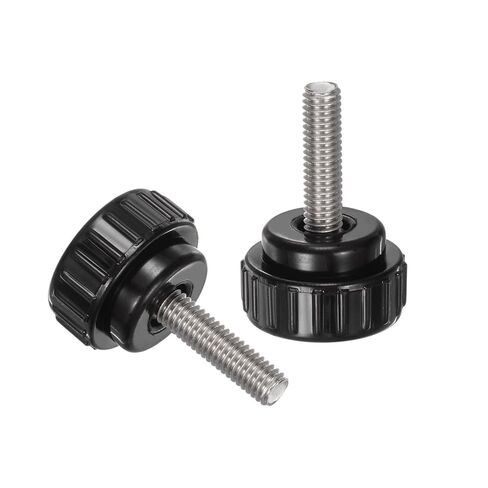 #US 4pcs Knurled Clamping Knobs M6 X 25mm 304 Stainless Steel Thread 25mm Head in Saudi Arabia