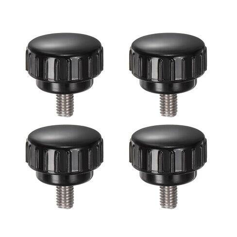 #US 4pcs Knurled Clamping Knobs M6 X 10mm 304 Stainless Steel Thread 25mm Head in Saudi Arabia