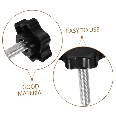 4 Sets Threaded Knob Replacement Kit with Bolt Ergonomic Design for Resistant for Improvement Projects in Saudi Arabia