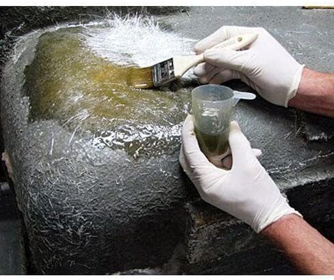 مستودع توريد الألياف الزجاجية قسط DCPD ISO مزيج راتنجات البوليستر مع 15cc مصلب MEKP - راتنجات تصفيح البحرية والسيارات لحصيرة الألياف الزجاجية، ثنائي المحور والقماش (نصف لتر) in Kuwait