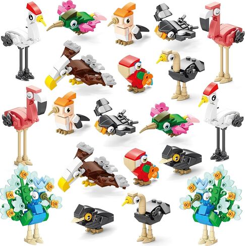 حفلات الحفلات لـ Kids-20 Packs Backs Build Buildls مجموعات الفصول الدراسية جوائز-Birthday Goodie Bags Stuffers for Kids-Mini Animal Blocks Toys for Easter Party ، عيد الحب ، حفلة عيد الميلاد （20in 2） in Kuwait