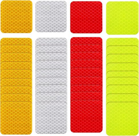 40pcs شكل النجوم ملصقات عاكسة ، ملصقات عاكس السلامة تحذير للأطفال ، ملصقات خوذة أمان مقاومة للماء للمركبات والدراجات والدراجات النارية وعمال البناء in Kuwait