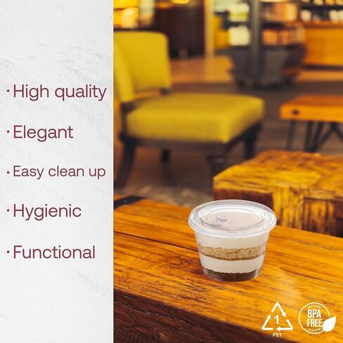 2500 Lid For Clear Plastic Disposable Portion Souffle Cup Lids for 1oz Small Plastic Reusable Clear Dessert Cups for Businesses and Events in Saudi Arabia